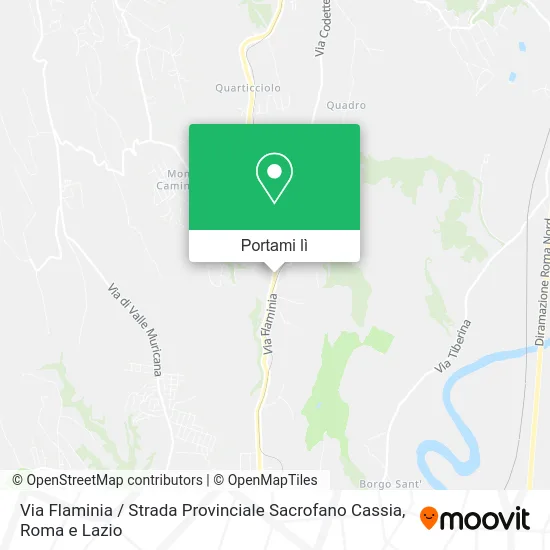 Mappa Via Flaminia / Strada Provinciale Sacrofano Cassia