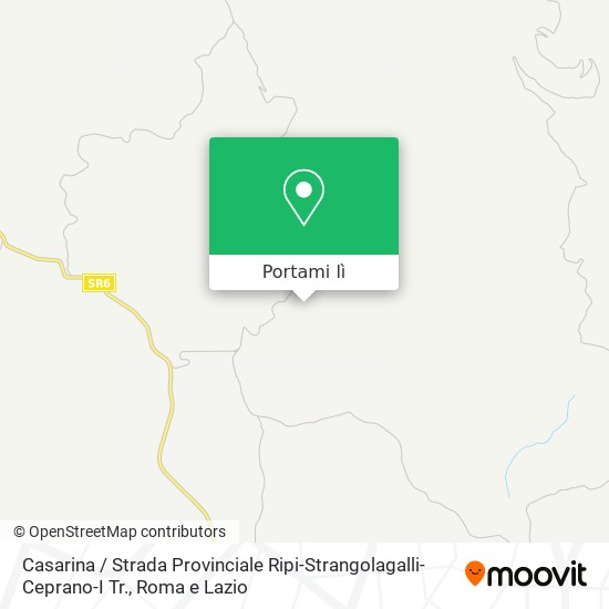 Mappa Casarina / Strada Provinciale Ripi-Strangolagalli-Ceprano-I Tr.