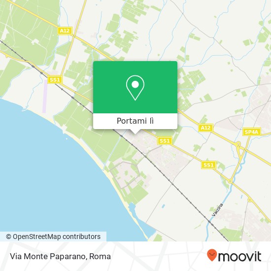 Mappa Via Monte Paparano