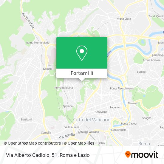 Mappa Via Alberto Cadlolo, 51
