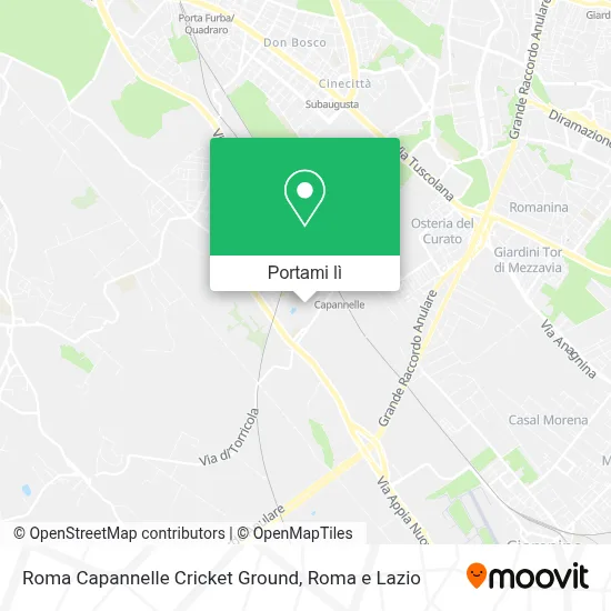 Mappa Roma Capannelle Cricket Ground