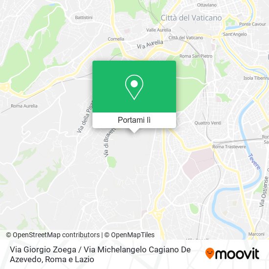 Mappa Via Giorgio Zoega / Via Michelangelo Cagiano De Azevedo