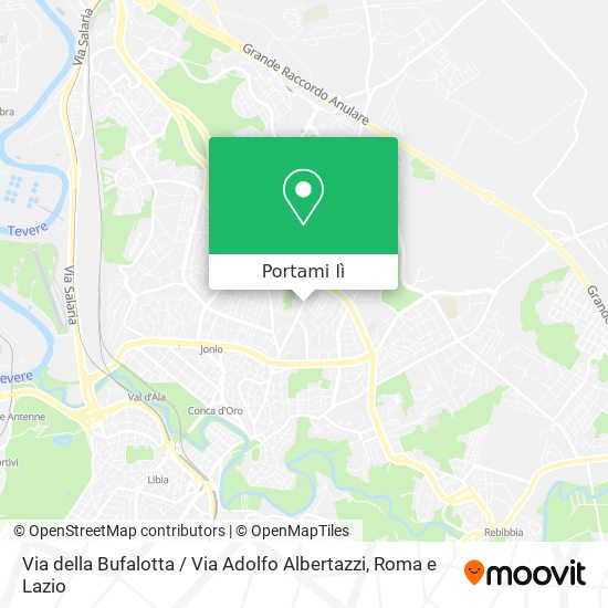 Mappa Via della Bufalotta / Via Adolfo Albertazzi