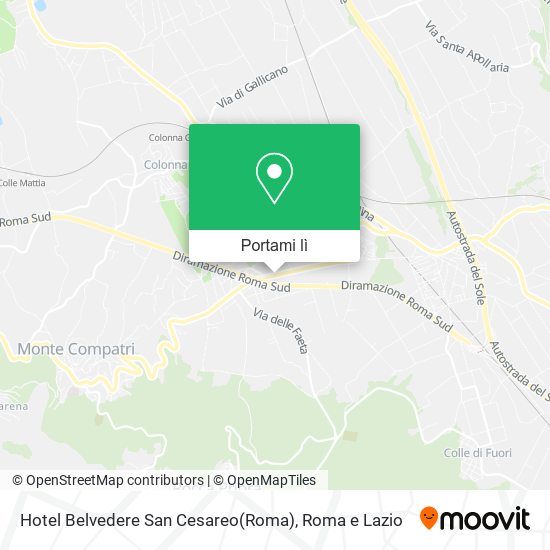 Mappa Hotel Belvedere San Cesareo(Roma)