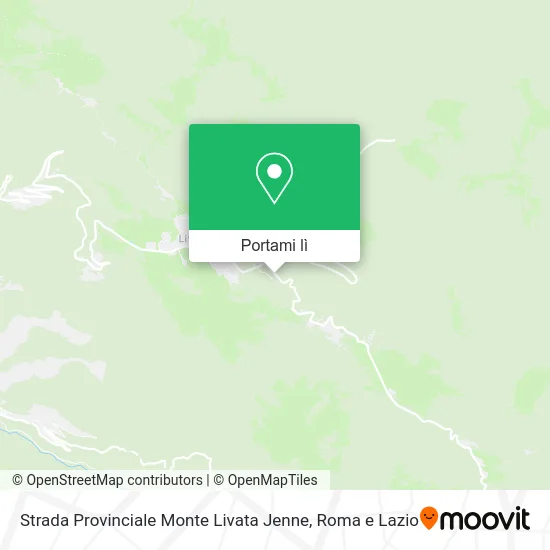 Mappa Strada Provinciale Monte Livata Jenne