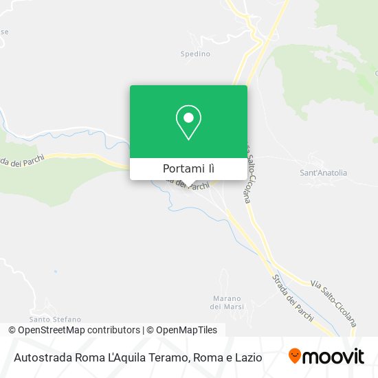 Mappa Autostrada Roma L'Aquila Teramo
