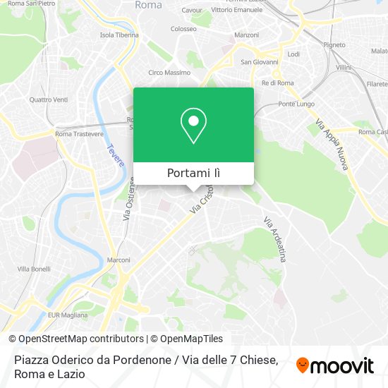 Mappa Piazza Oderico da Pordenone / Via delle 7 Chiese