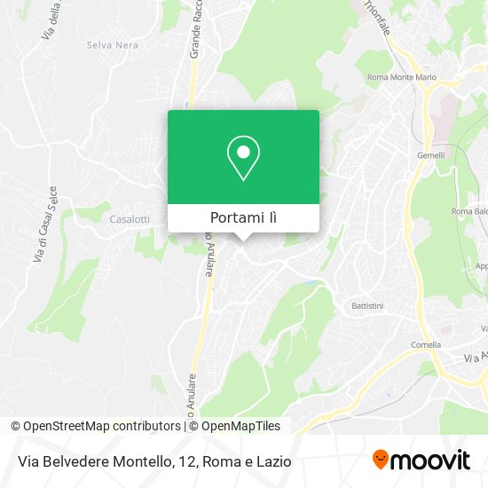 Mappa Via Belvedere Montello, 12