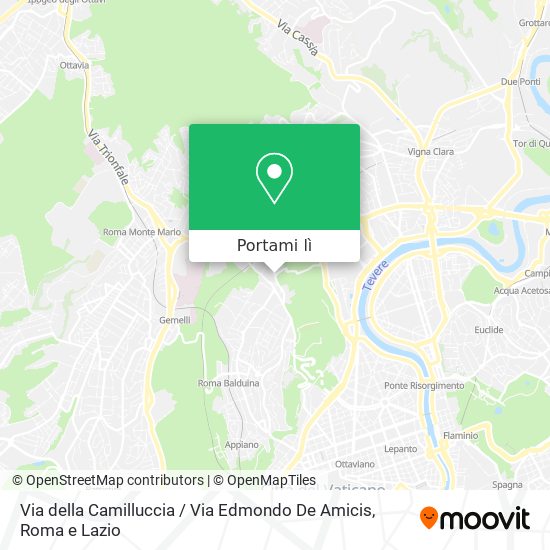 Mappa Via della Camilluccia / Via Edmondo De Amicis
