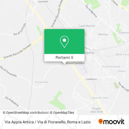Mappa Via Appia Antica / Via di Fioranello