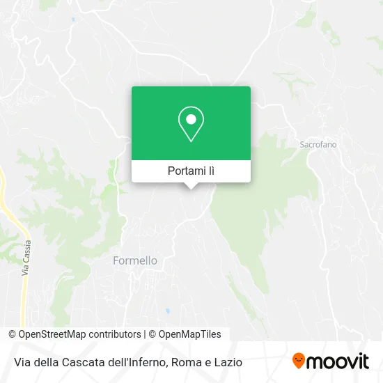 Mappa Via della Cascata dell'Inferno