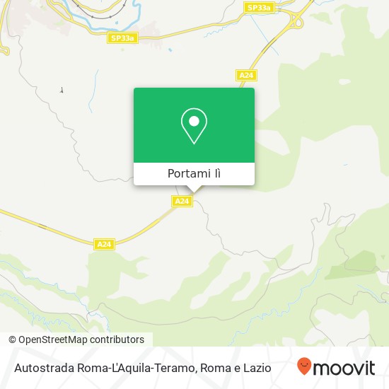 Mappa Autostrada Roma-L'Aquila-Teramo