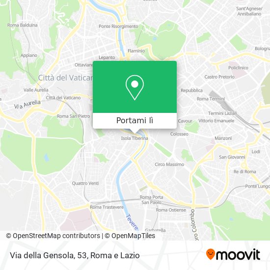 Mappa Via della Gensola, 53