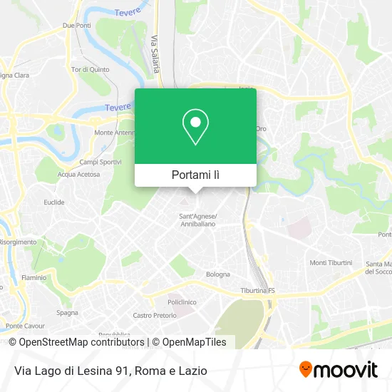 Mappa Via Lago di Lesina 91