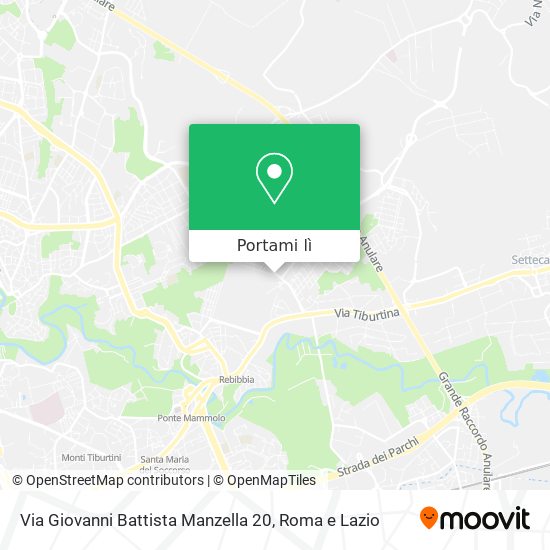 Mappa Via Giovanni Battista Manzella 20