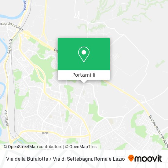 Mappa Via della Bufalotta / Via di Settebagni