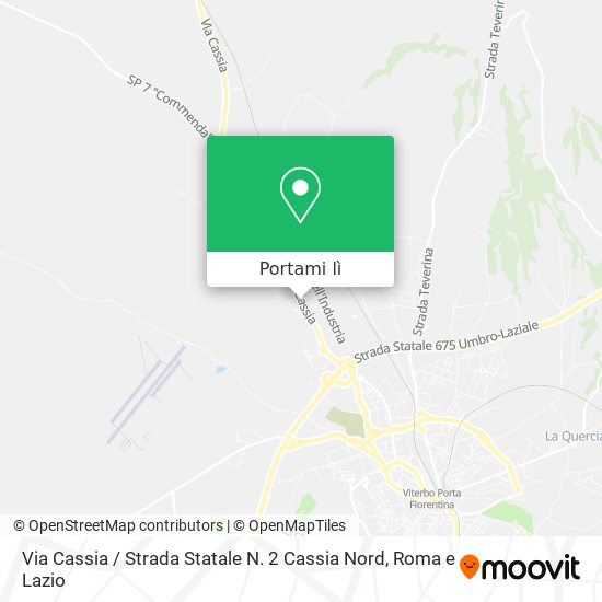 Mappa Via Cassia / Strada Statale N. 2 Cassia Nord