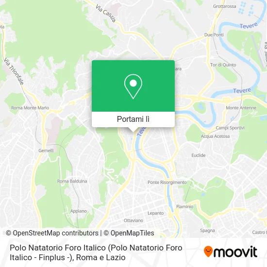 Mappa Polo Natatorio Foro Italico