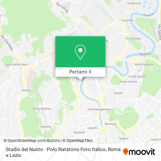 Mappa Stadio del Nuoto - Polo Natatorio Foro Italico