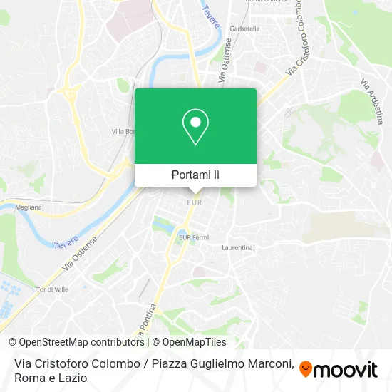 Mappa Via Cristoforo Colombo / Piazza Guglielmo Marconi