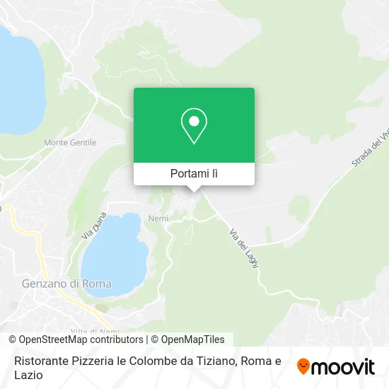 Mappa Ristorante Pizzeria le Colombe da Tiziano