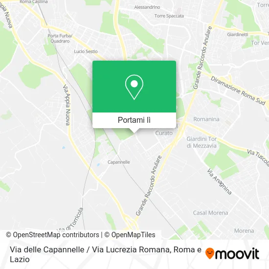 Mappa Via delle Capannelle / Via Lucrezia Romana