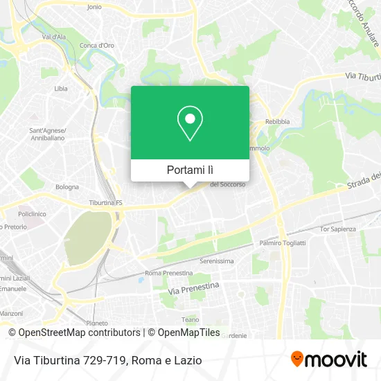 Mappa Via Tiburtina 729-719