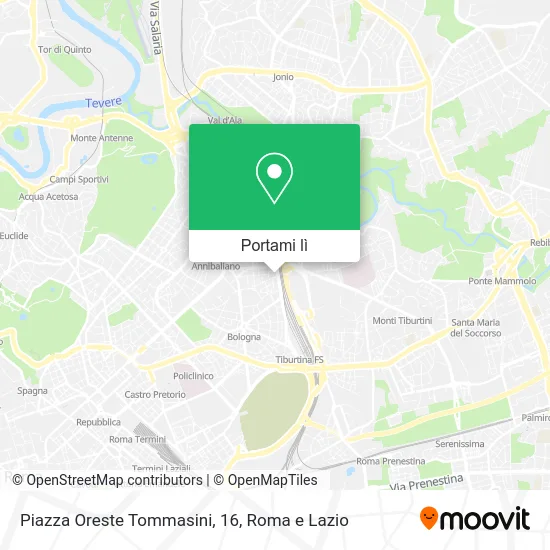 Mappa Piazza Oreste Tommasini, 16