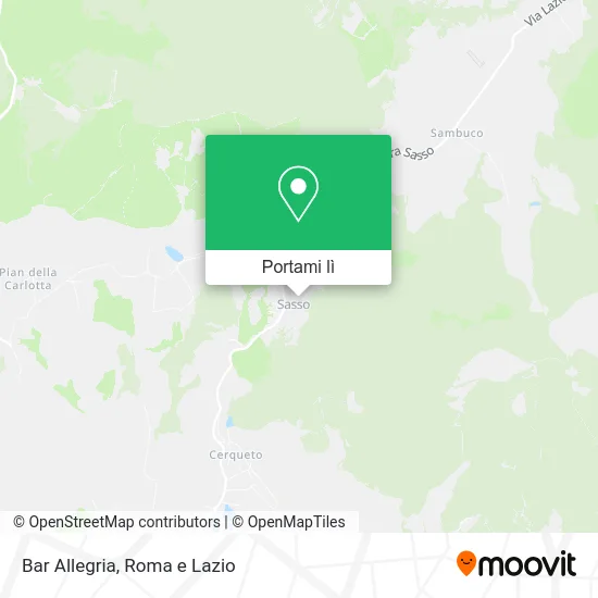 Mappa Bar Allegria