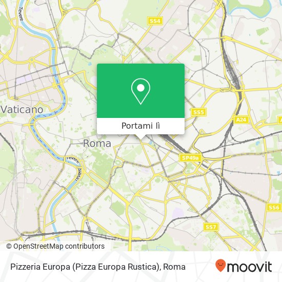 Mappa Pizzeria Europa (Pizza Europa Rustica)