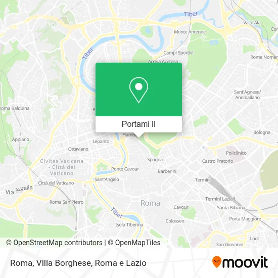 Mappa Roma, Villa Borghese