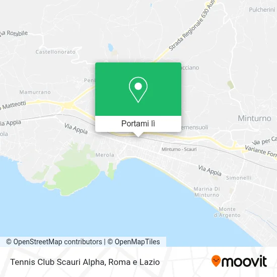 Mappa Tennis Club Scauri Alpha