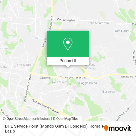 Mappa DHL Service Point (Mondo Gsm Di Condello)