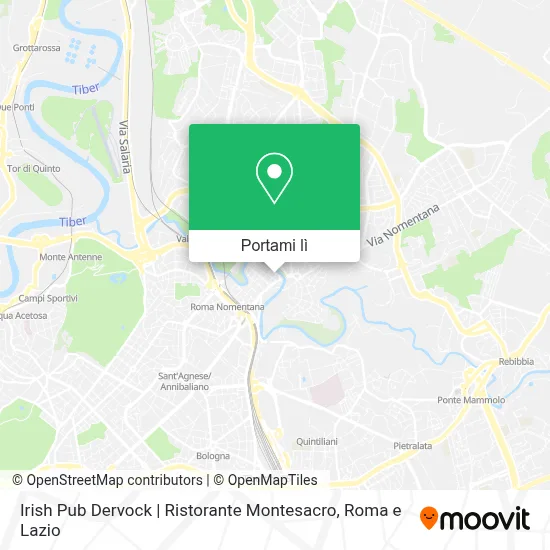 Mappa Irish Pub Dervock | Ristorante Montesacro