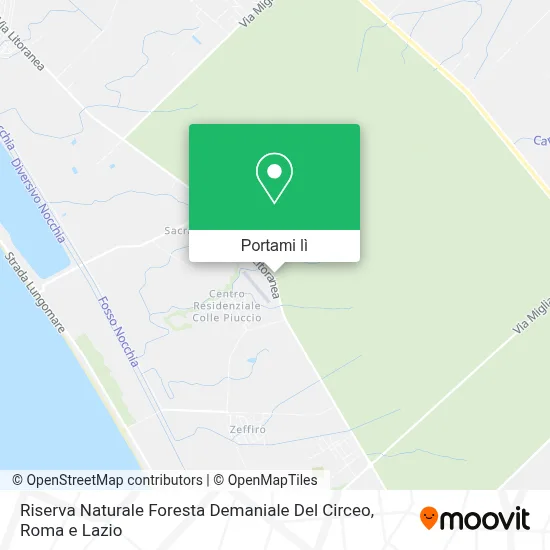 Mappa Riserva Naturale Foresta Demaniale Del Circeo