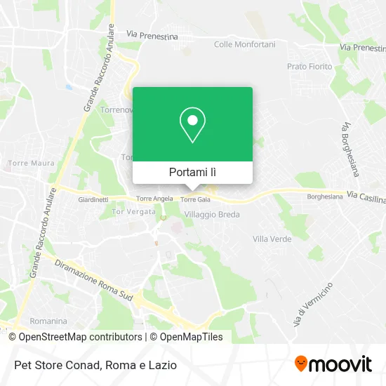 Mappa Pet Store Conad