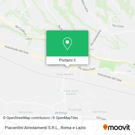 Mappa Piacentini Arredamenti S.R.L.