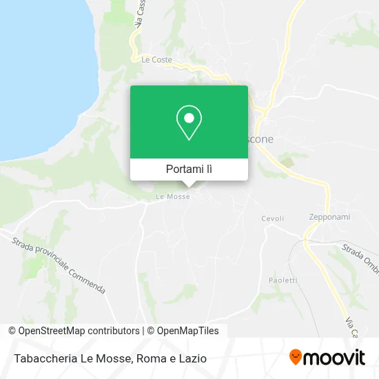 Mappa Tabaccheria Le Mosse