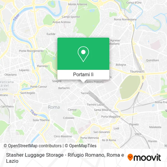 Mappa Stasher Luggage Storage - Rifugio Romano