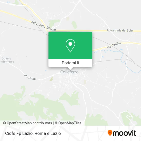 Mappa Ciofs Fp Lazio