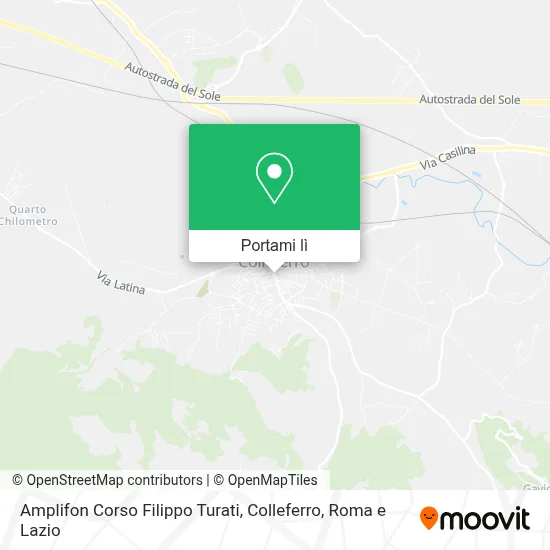 Mappa Amplifon Corso Filippo Turati, Colleferro