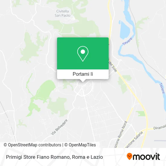 Mappa Primigi Store Fiano Romano