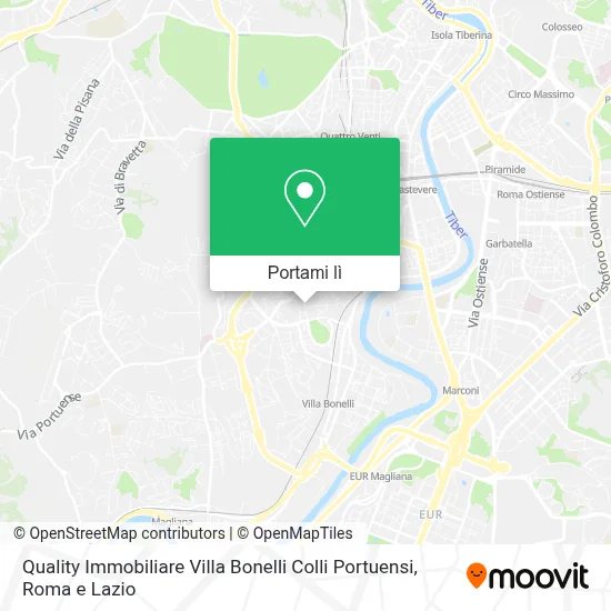 Mappa Quality Immobiliare Villa Bonelli Colli Portuensi