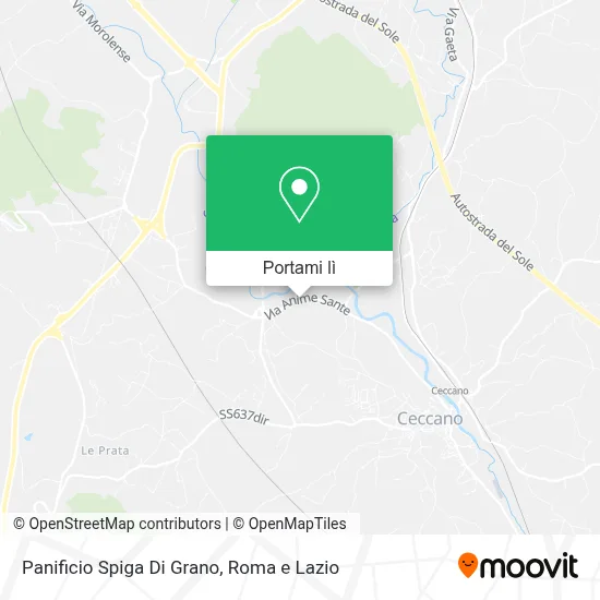 Mappa Panificio Spiga Di Grano