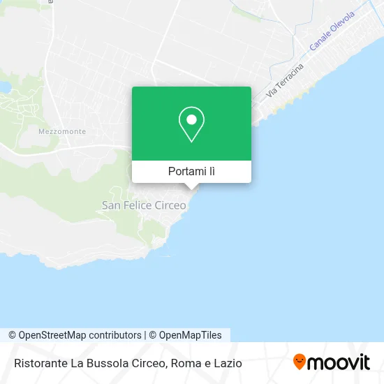 Mappa Ristorante La Bussola Circeo