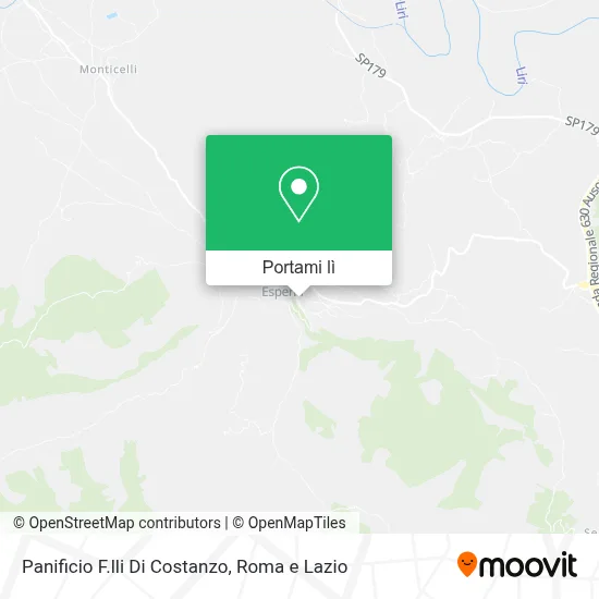 Mappa Panificio F.lli Di Costanzo