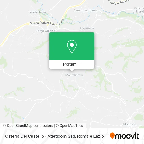 Mappa Osteria Del Castello - Atleticom Ssd