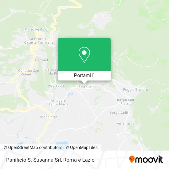 Mappa Panificio S. Susanna Srl