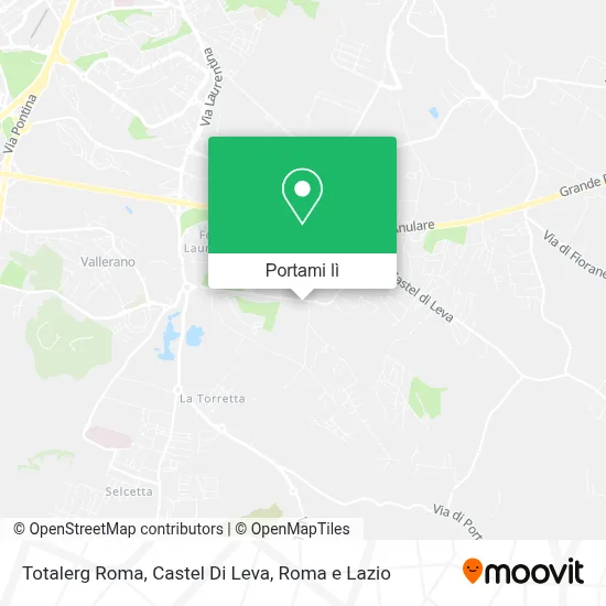 Mappa Totalerg Roma, Castel Di Leva