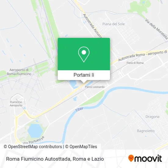 Mappa Roma Fiumicino Autosttada